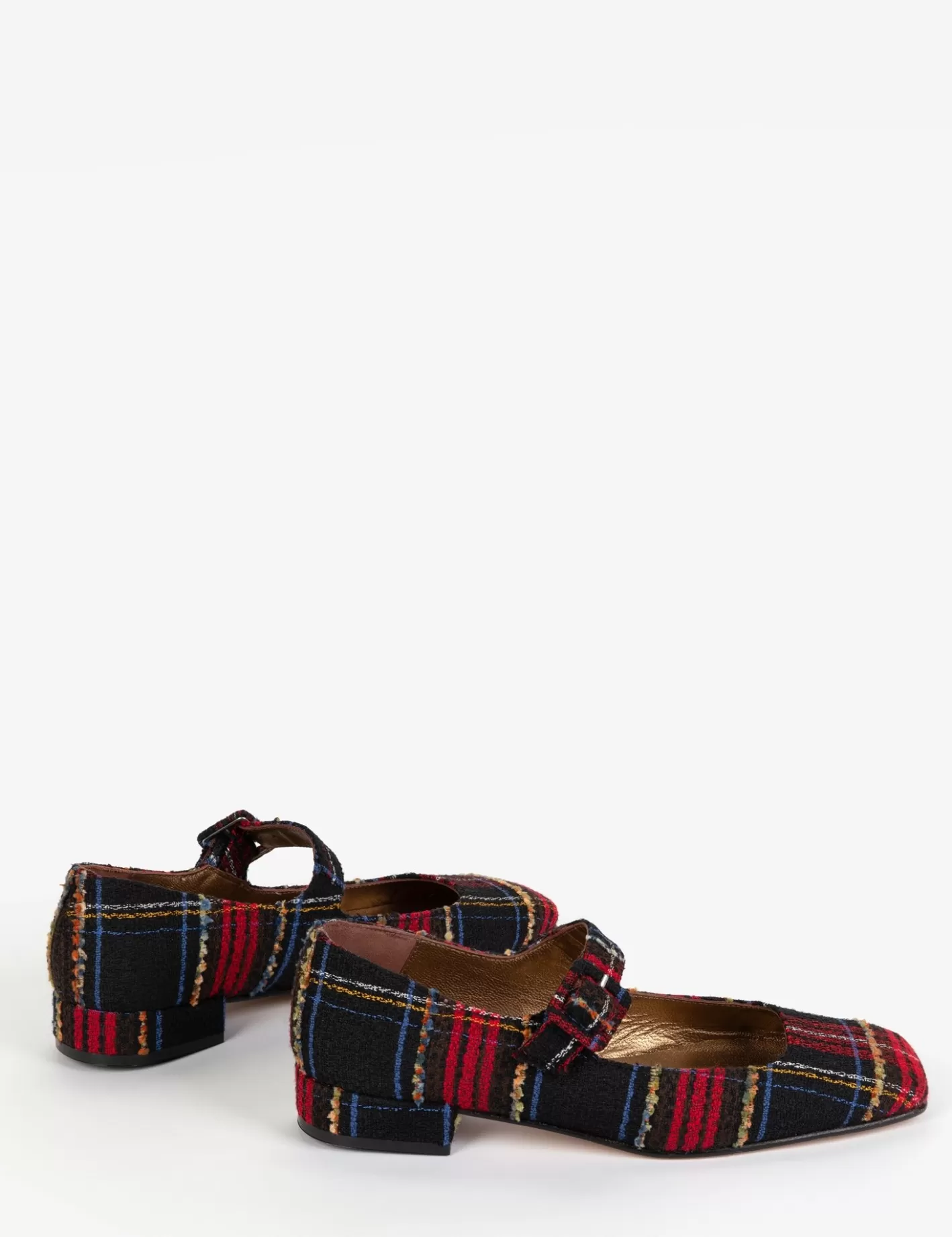 New Low Mary Jane Tartan Shoe Heeled Shoes | Mary Janes